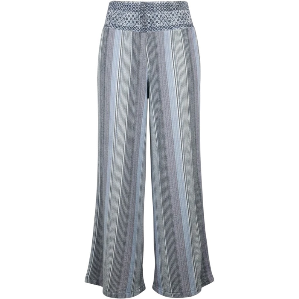 NWT SO Coastal Casual Wide Leg Smocked Womens Boho Pants Size M Striped